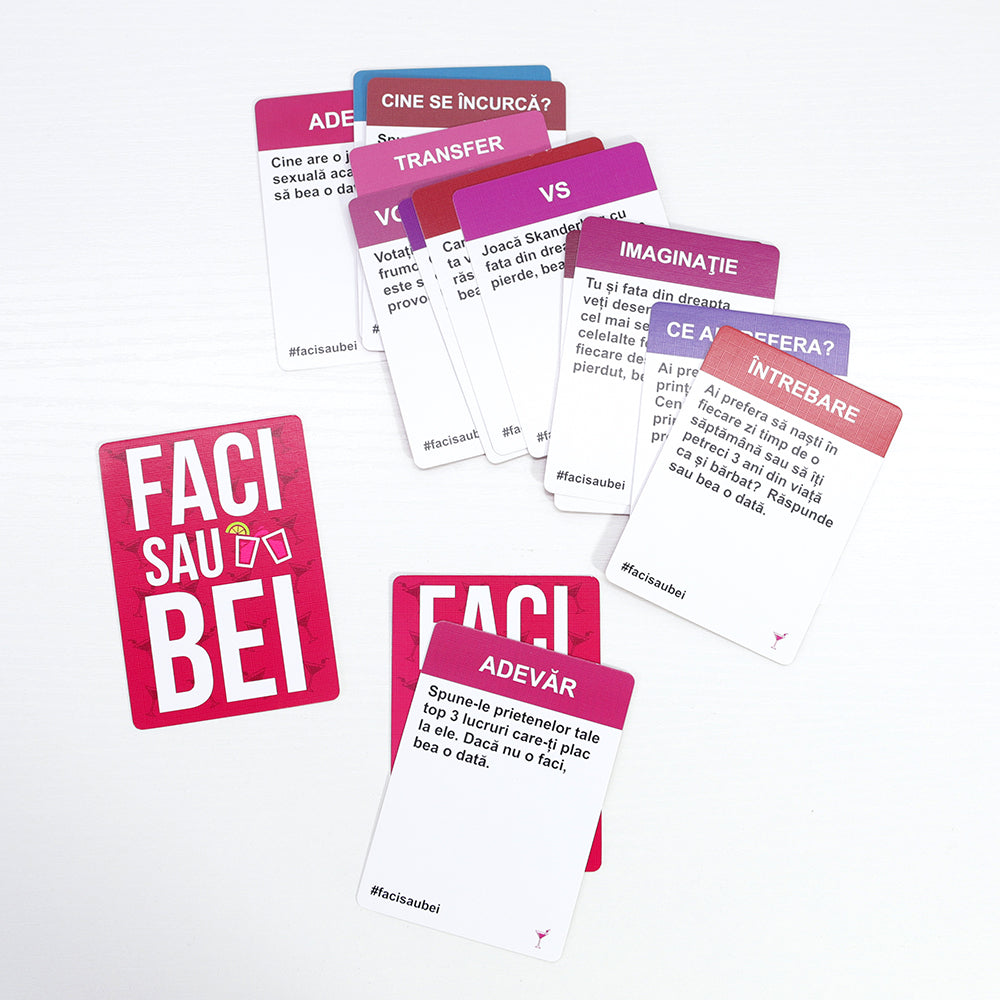 JOC FACI SAU BEI- SEARA FETELOR  –200 CARTONAȘE