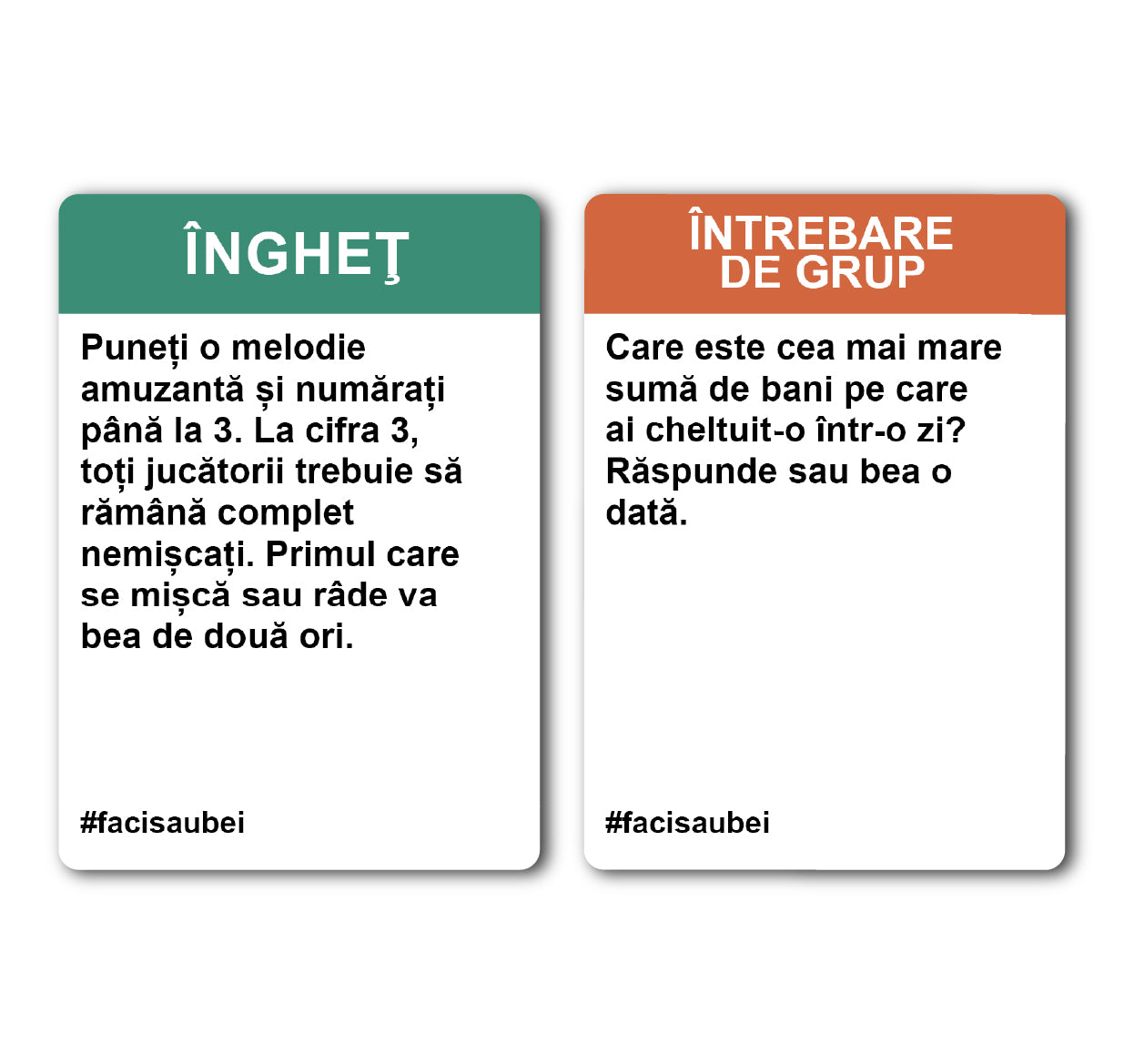 JOC FACI SAU BEI - EDIȚIA DECENTĂ –200 CARTONAȘE - Faci sau Bei
