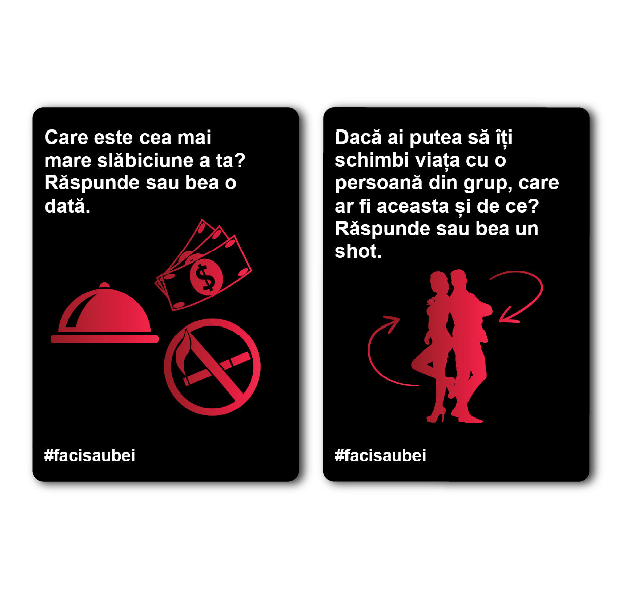 JOC FACI SAU BEI - EDIȚIA DECENTĂ –200 CARTONAȘE - Faci sau Bei