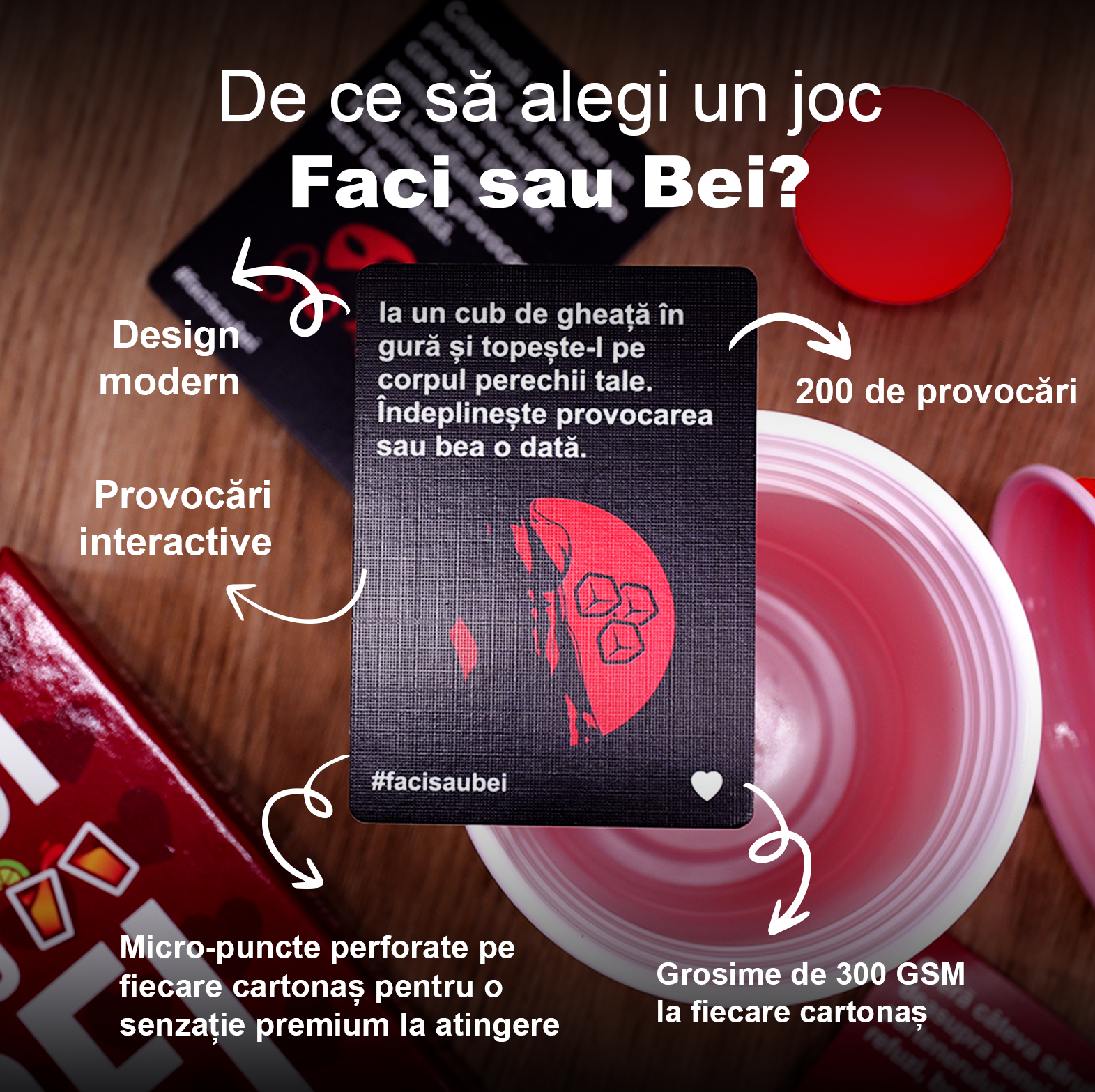 Joc de societate Faci sau Bei – Cupluri - Faci sau Bei