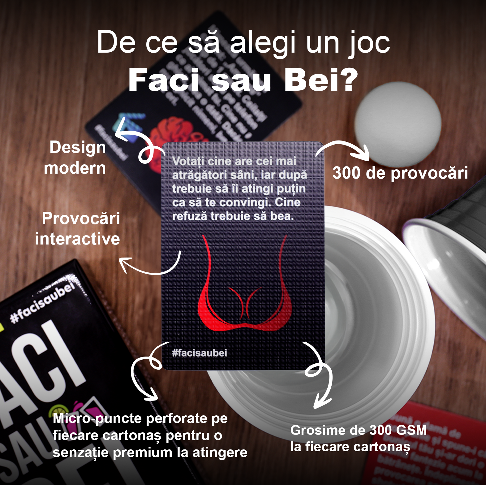 JOC DE BAZĂ FACI SAU BEI –300 CARTONAȘE