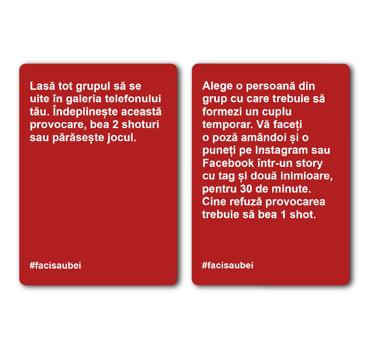 JOC DE BAZĂ FACI SAU BEI –300 CARTONAȘE - Faci sau Bei