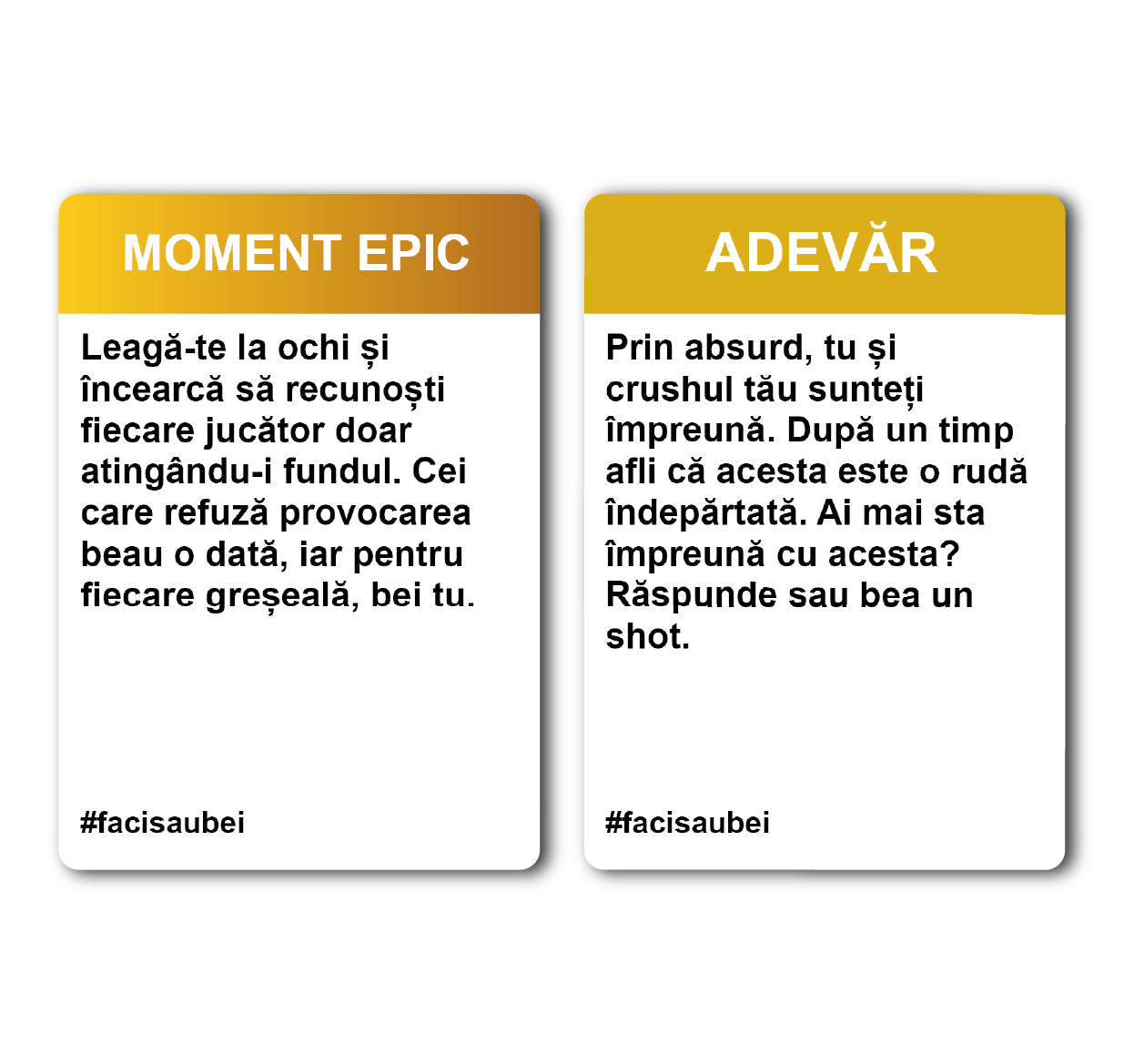 JOC FACI SAU BEI - EDIȚIA PERVERSĂ - 200 CARTONAȘE - Faci sau Bei