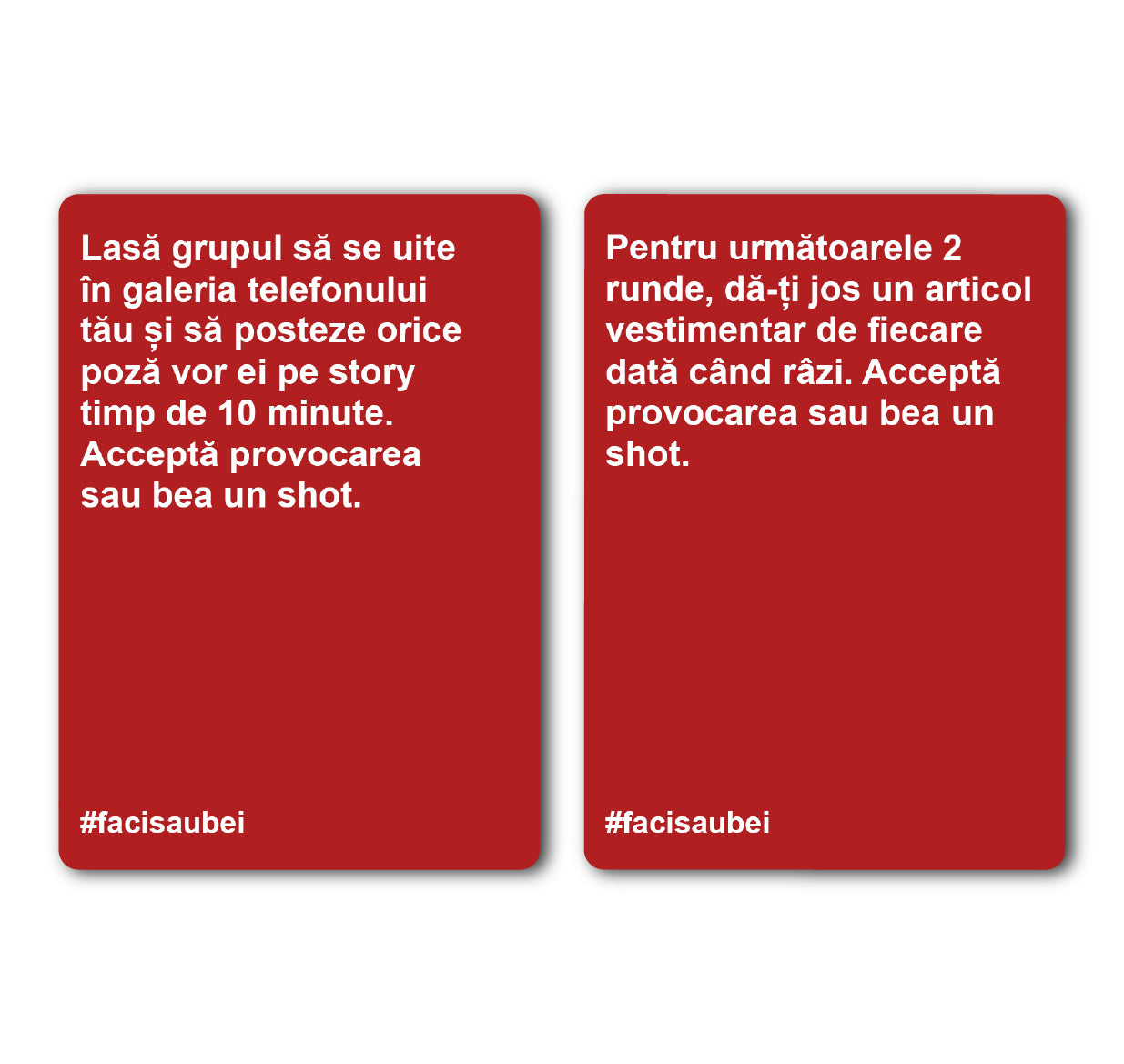 JOC FACI SAU BEI - EDIȚIA PERVERSĂ - 200 CARTONAȘE - Faci sau Bei