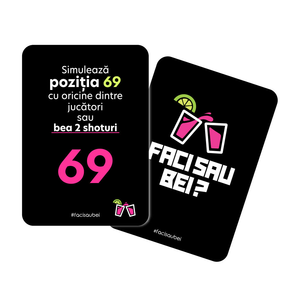 Pachet de cărți “Faci sau Bei?“ Original– 100 Cărți de joc - Faci sau Bei