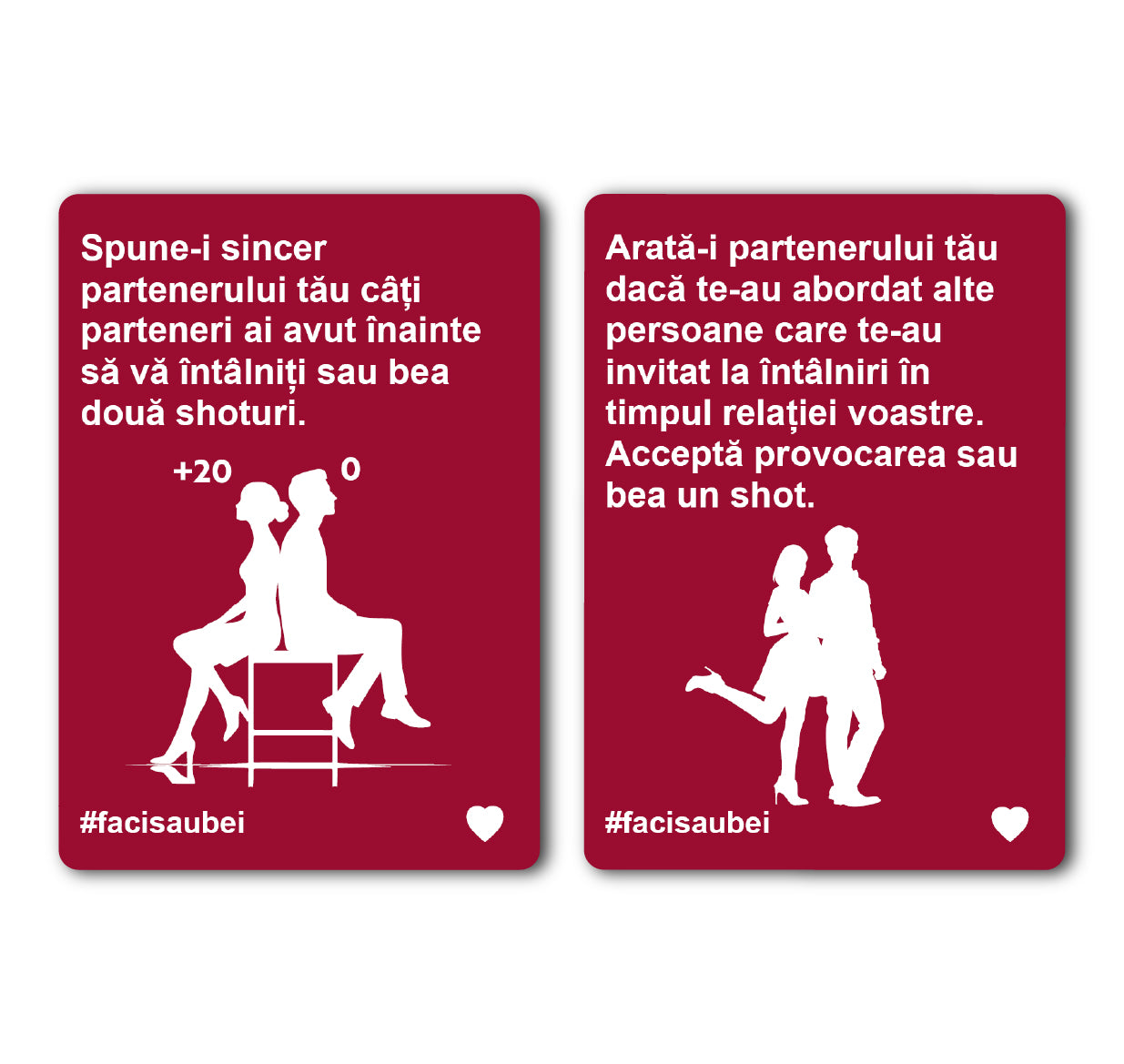 JOC FACI SAU BEI – CUPLURI - 200 CARTONAȘE - Faci sau Bei