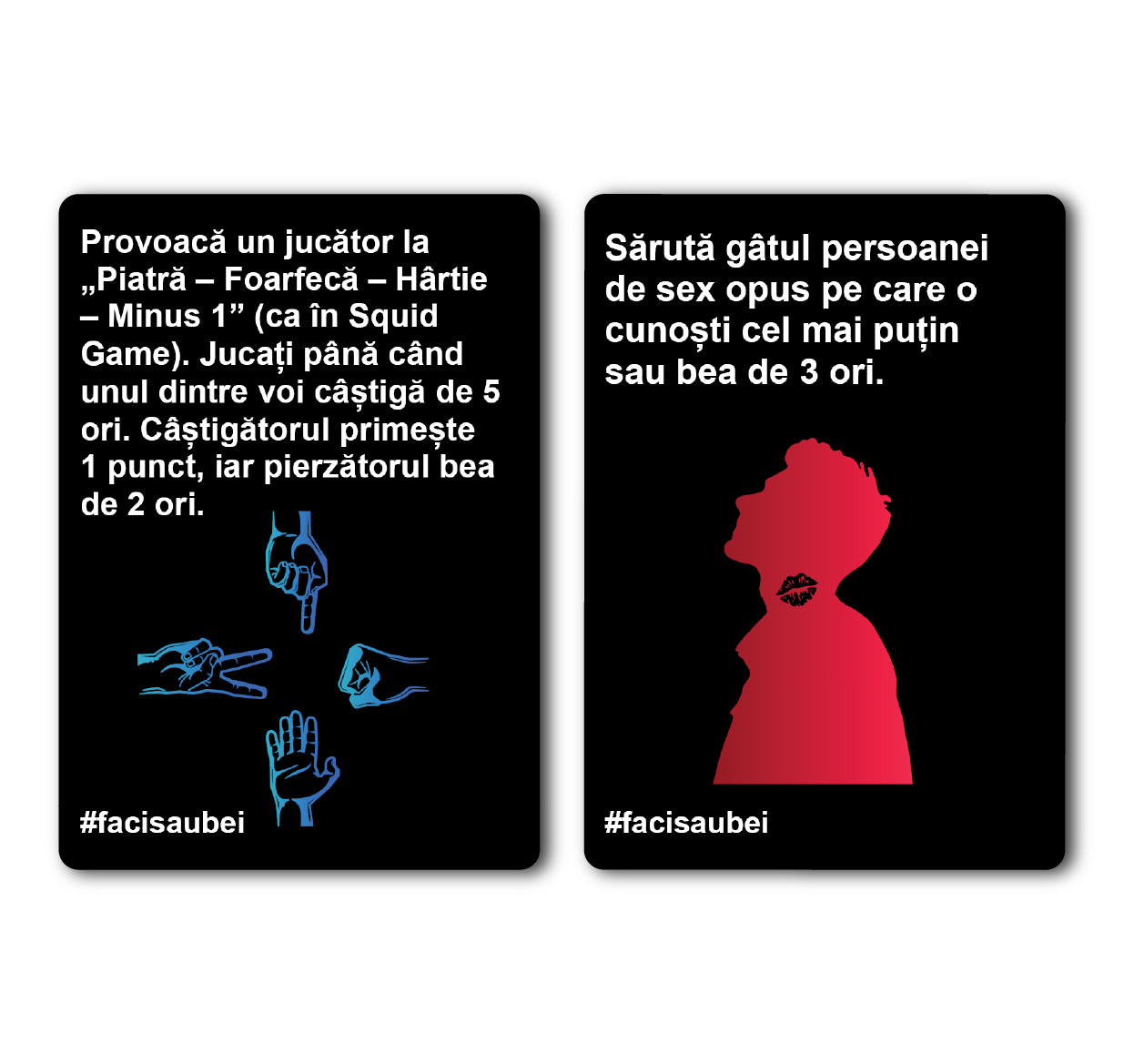 JOC FACI SAU BEI - EDIȚIA DECENTĂ –200 CARTONAȘE - Faci sau Bei