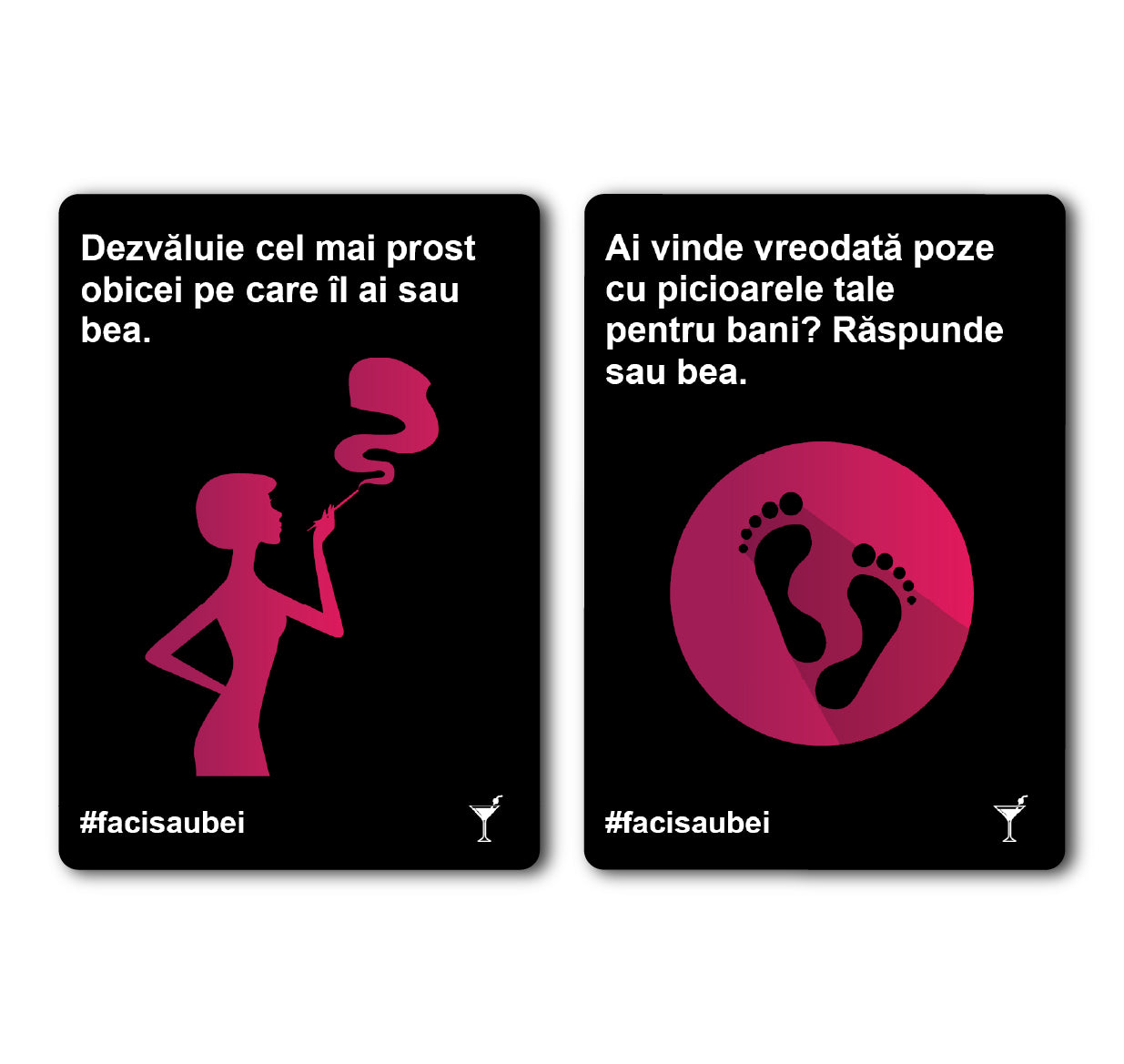 JOC FACI SAU BEI- SEARA FETELOR  –200 CARTONAȘE - Faci sau Bei