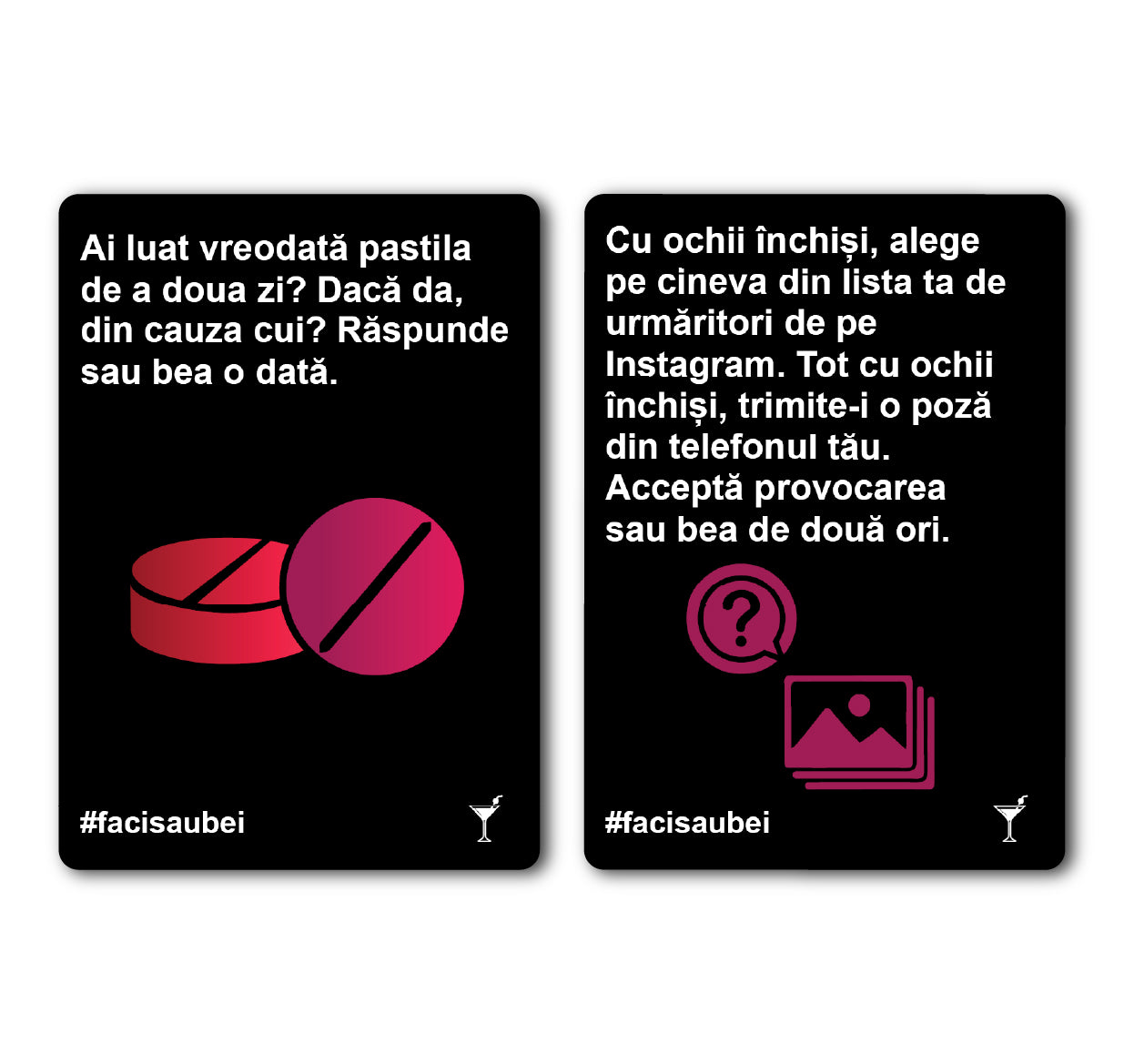 JOC FACI SAU BEI- SEARA FETELOR  –200 CARTONAȘE - Faci sau Bei