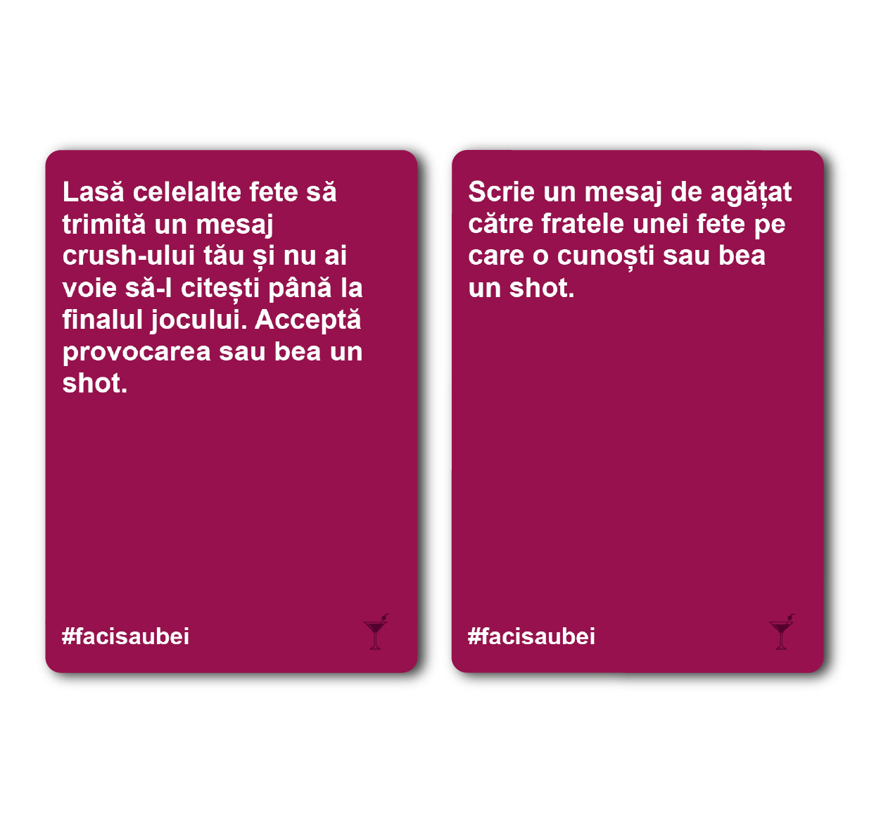 JOC FACI SAU BEI- SEARA FETELOR  –200 CARTONAȘE