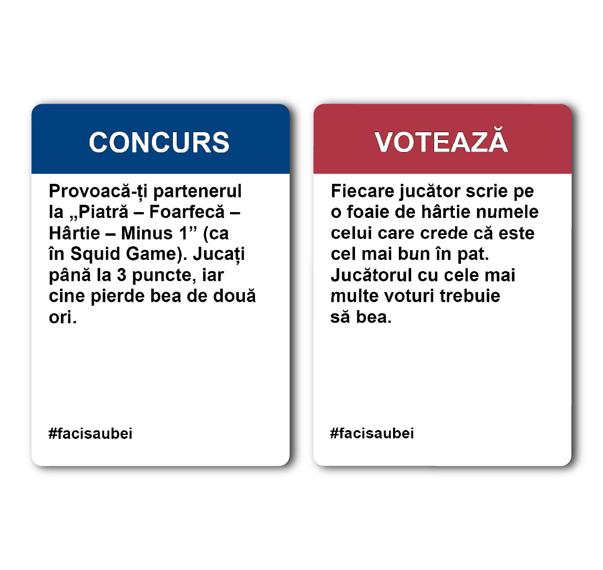 JOC DE BAZĂ FACI SAU BEI –300 CARTONAȘE - Faci sau Bei