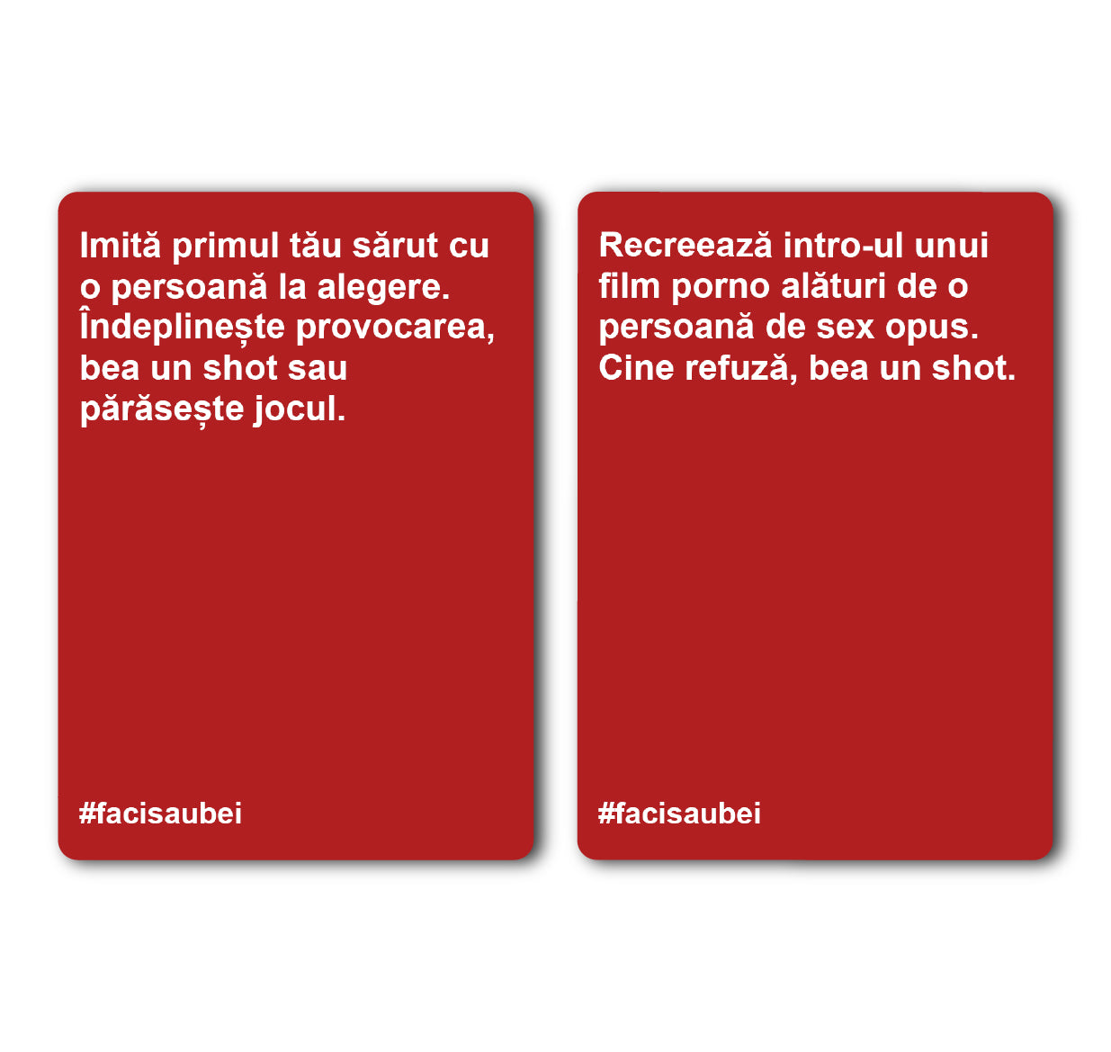 JOC FACI SAU BEI - EDIȚIA PERVERSĂ - 200 CARTONAȘE - Faci sau Bei